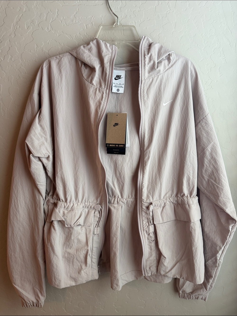 Nike Pale Pink Hooded Anorak Jacket